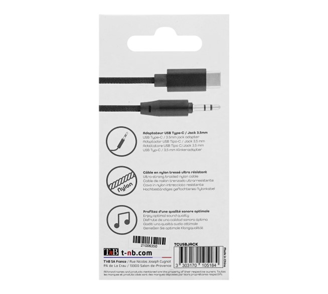 TnB Datenkabel USB-C/3,5mm Klinke