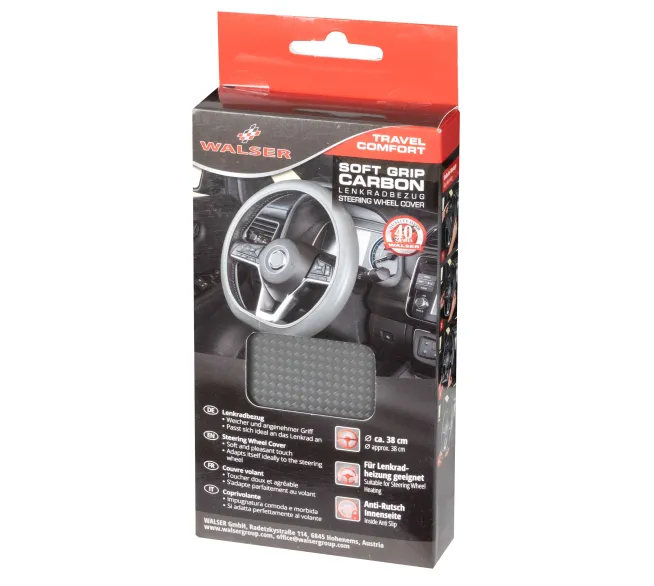 WALSER Lenkradhülle Soft Grip für besseren Halt und Komfort beim Fahren