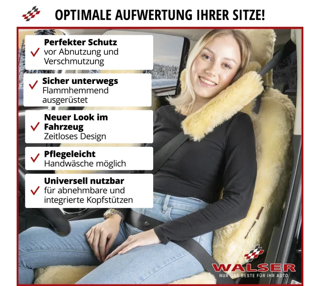 WALSER Autositzaufleger Marla als komfortabler Schutz für den Autositz