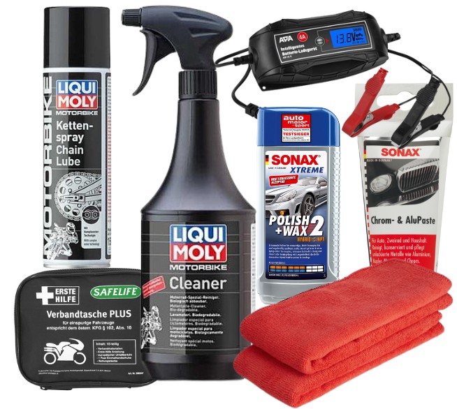 FORSTINGER Motorradset Frühling 7-teilig mit Batteriewächter