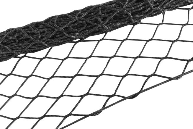 WALSER Transportnetz Big Net, Ladungssicherungsnetz reißfest, Anhängernetz 100x180cm schwarz