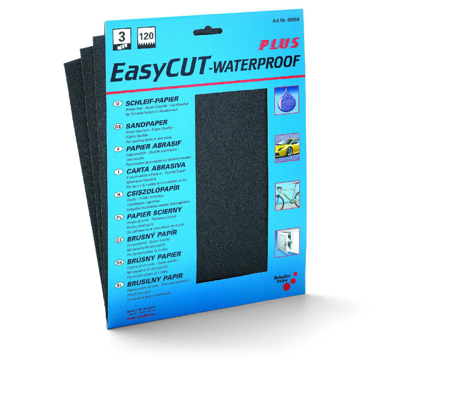 SCHULLER EH KLAR Schleifpapier Waterproof K 600 3 Stk.