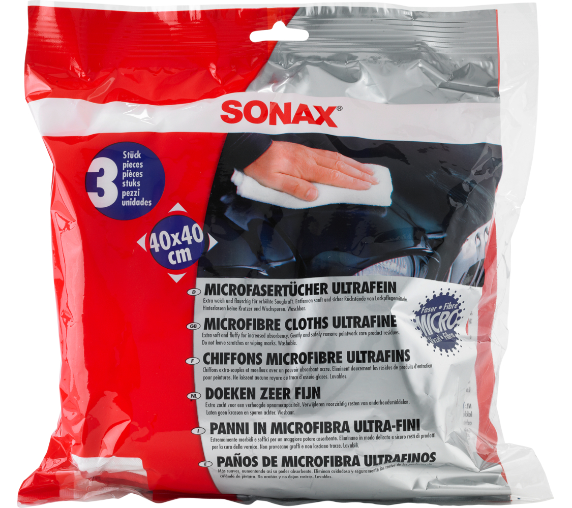 SONAX Mikrofasertuch ultrafein 3 Stk.