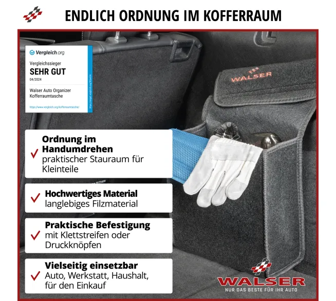WALSER Toolbag XXL als große Werkzeugtasche für Auto, Garage und Werkstatt