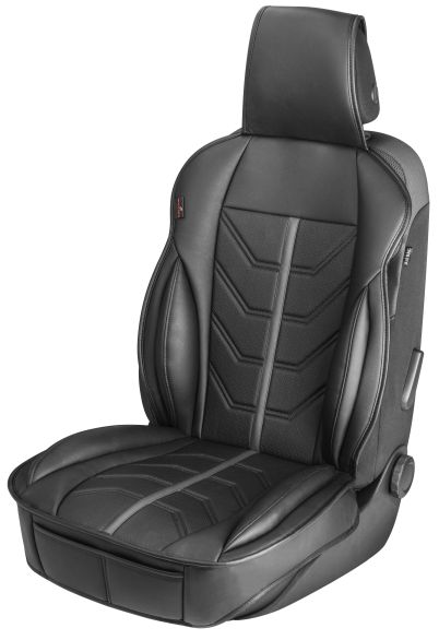 WALSER PKW Sitzauflage Kimi im Rennsportdesign schwarz/grau, 1 Stück