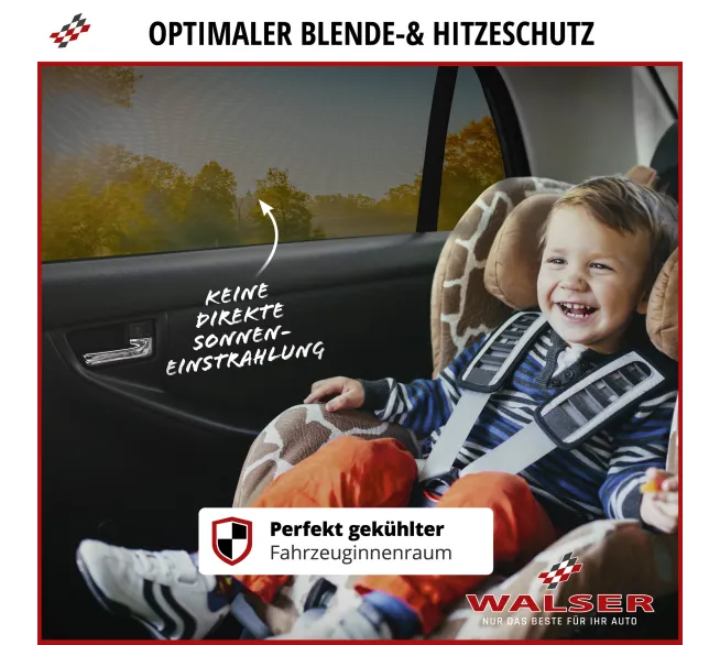 WALSER Window Sock Sonnenschutz für Seitenfenster im Auto