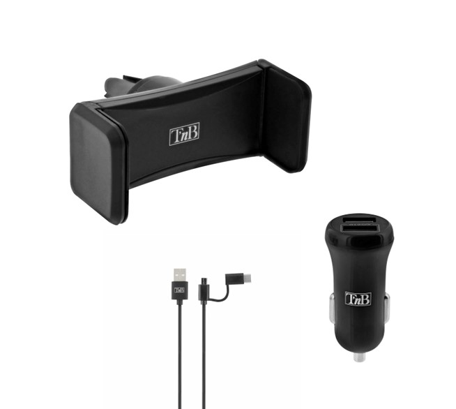 TnB SET Halterung + 2 USB-Ladegerät