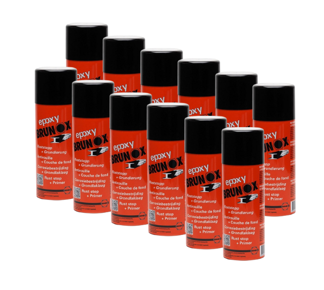 BRUNOX epoxy Rostsanierer und Grundierer 12 x 400 ml Spraydose