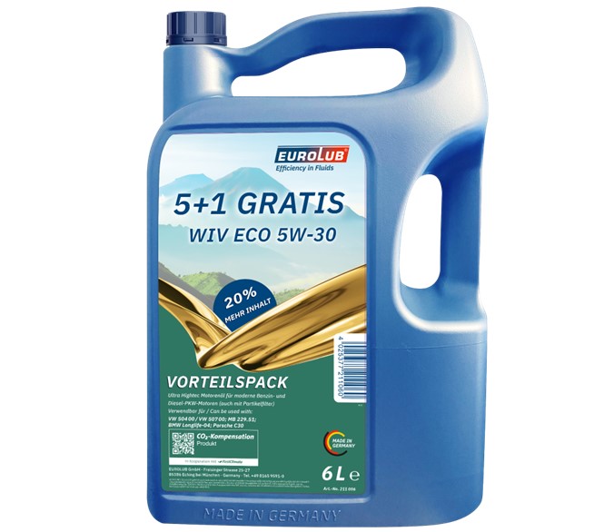 EUROLUB WIV ECO 5W-30 5+1 L gratis