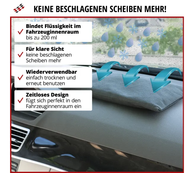 WALSER Auto-Entfeuchter 500 g gegen Feuchtigkeit und beschlagene Scheiben