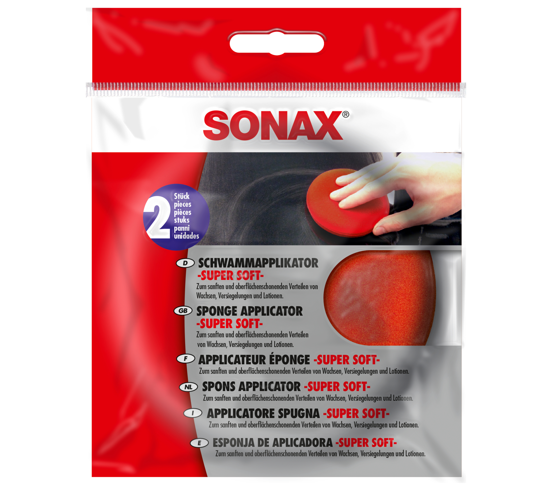 SONAX Schwammapplikator Super Soft 2 Stk.