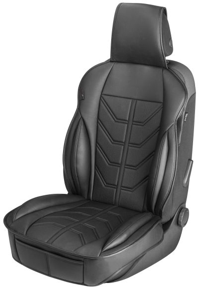 WALSER PKW Sitzauflage Kimi im Rennsportdesign schwarz, 1 Stück