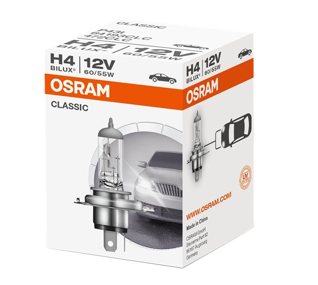 OSRAM H4 Classic Halogen 12V 60/55W