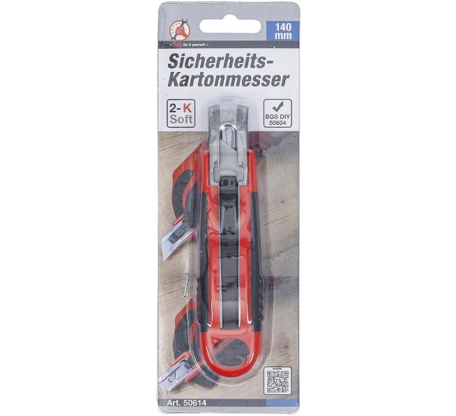 BGS TECHNIC Sicherheits-Kartonmesser 140 mm