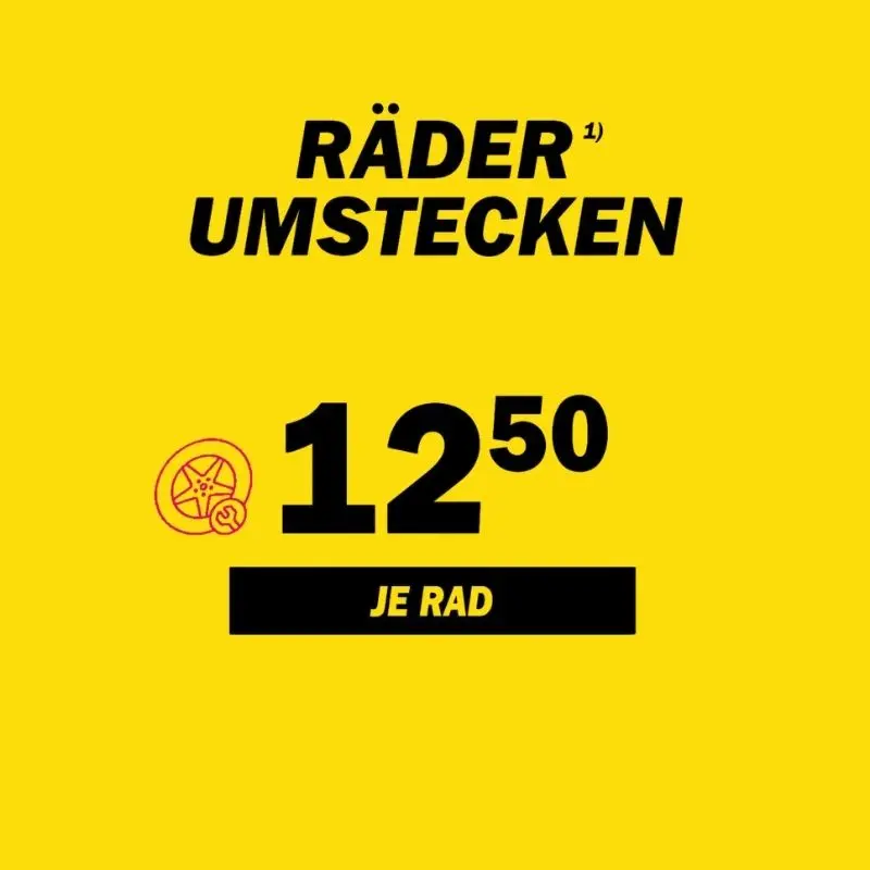 Angebot Reifen umstecken 12,50 pro Rad