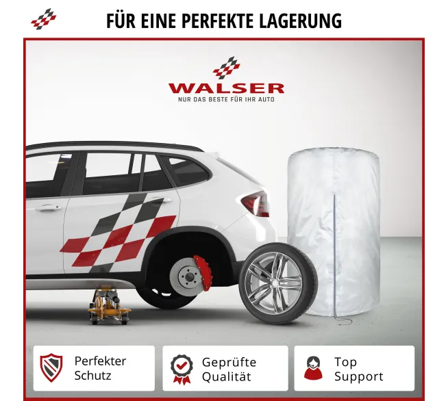 WALSER Reifentasche Größe M zur sauberen Lagerung und zum Transport von Reifen