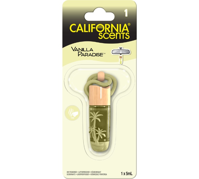 CALIFORNIA SCENTS Vanilla Paradise Lufterfrischer Hanging Vial 5 ml