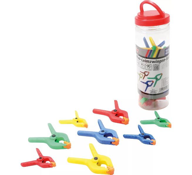 BGS TECHNIC Mini-Leimzwingen-Satz  ABS-Kunststoff 22-tlg.