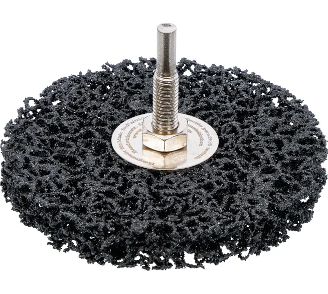 BGS technic Abrasiv-Schleifscheibe schwarz in der Produktansicht, für Schleif- und Trennarbeiten an Metall, Werkstücken und Oberflächen.