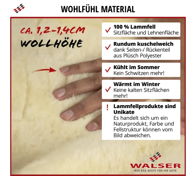 WALSER Autositzbezug Nineve als bequemer Schutzbezug für den Autositz