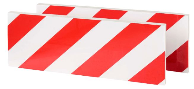 WALSER Garagen-Wandschutz, 2 Stück Auto-Türkanten-Schutz selbstklebend 40x15x1,5 cm rot/weiß WALSER Garagen-Wandschutz, 2 Stück Auto-Türkanten-Schutz selbstklebend 40x15x1,5 cm rot/weiß
