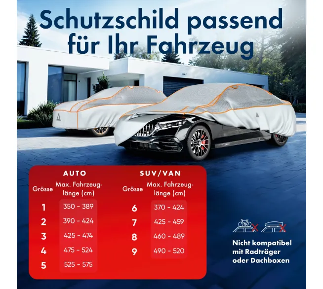 WALSER Hagelschutz Sun Protect als Fahrzeugabdeckung gegen Hagel und Sonne