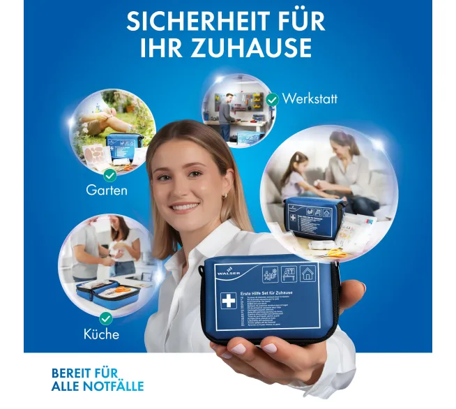 WALSER Erste-Hilfe-Set für Zuhause zur schnellen Versorgung im Notfall