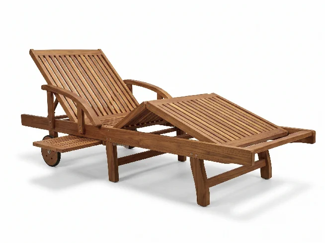 PRESTIGE Sonnenliege aus FSC Eukalyptusholz 200x68x83cm geölt