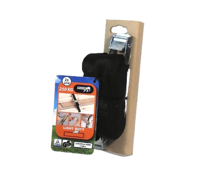 JUMBO Spanngurt mit Kantenschutz 2x25mm x 2,5m