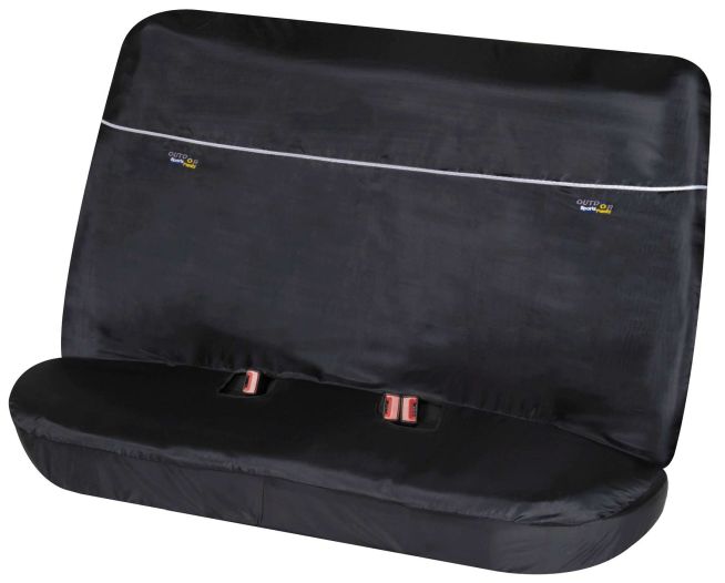 WALSER Auto-Sitzschoner Outdoor Sports mit Gurtführung schwarz, 1 Stück