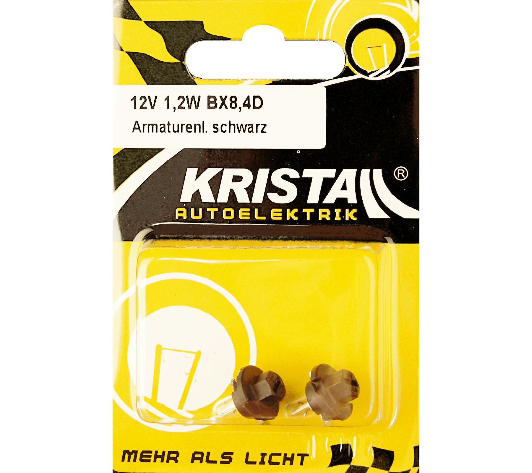 KRISTALL Armaturenlampe schwarz 12V 1,2W