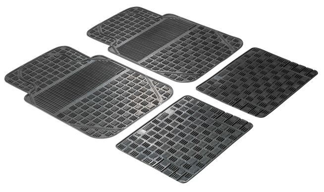 WALSER Anti-Rutschmatte-Auto Magnus, zuschneidbare Gummimatte 4er Set