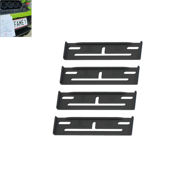 CLEANSIGN SUPERFLAT Black RC Line rahmenlose Kennzeichenhalter