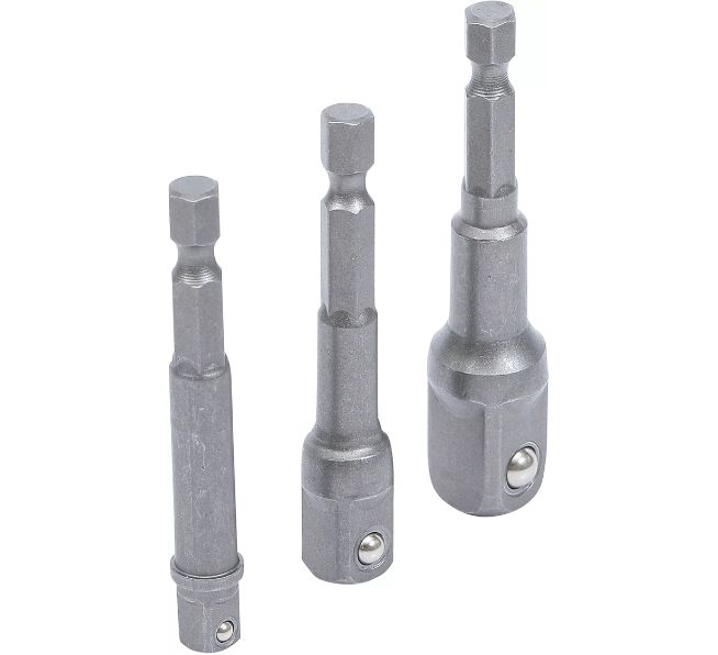 BGS TECHNIC Adapter-Satz für Bohrmaschinen Außenvierkant