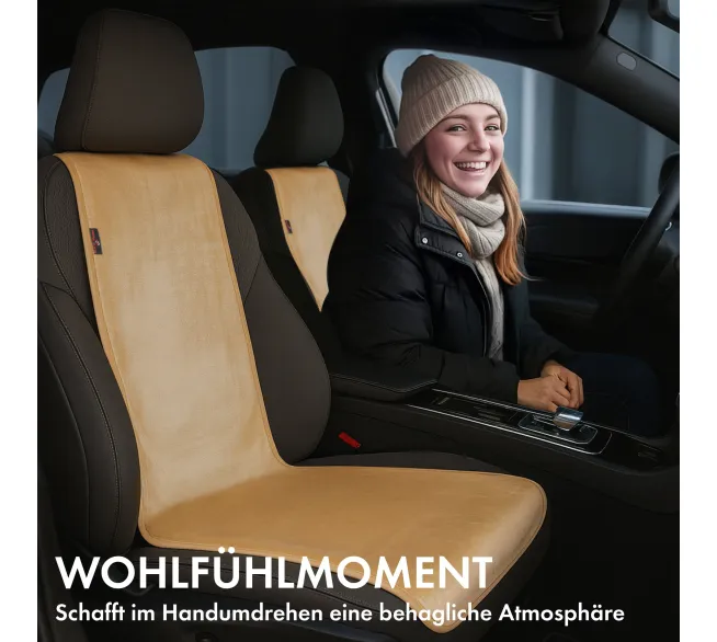 WALSER Sitzkissen Teddy als weiche Sitzauflage für mehr Komfort im Auto