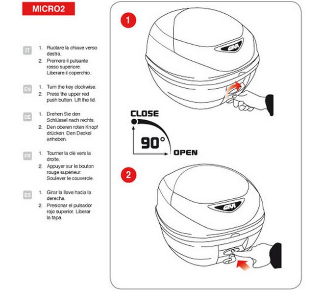 GIVI E300 Tech - Monolock Topcase