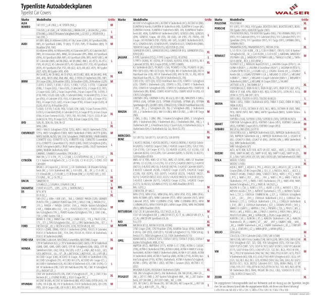 WALSER All Weather Basic Autoabdeckung als Wetterschutz für Fahrzeuge im Außenbereich