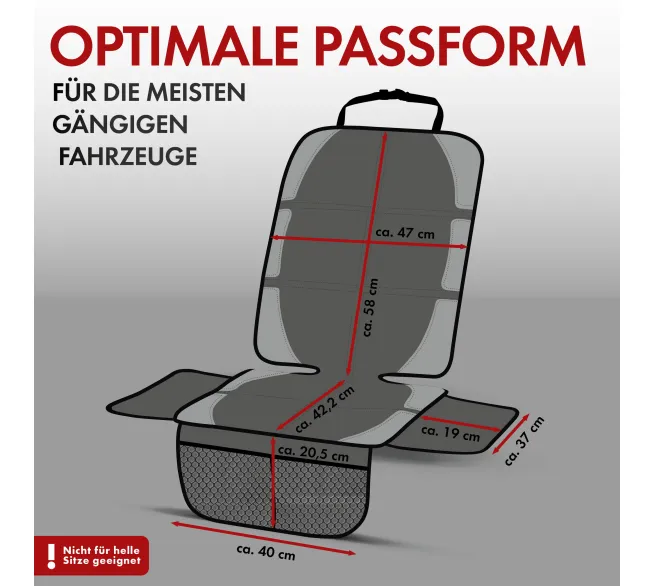 CARCOMFORT Kindersitzunterlage Protect XL als Schutz für Autositz und Polster