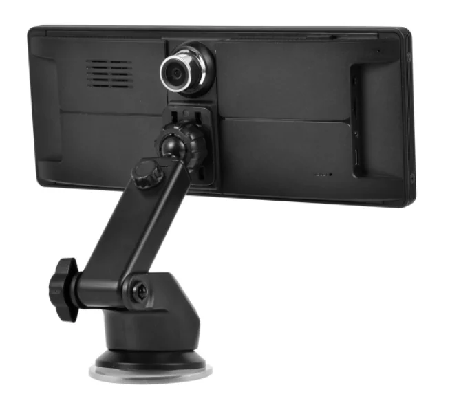 Detailansicht der Rückseite und Anschlüsse des Technaxx TX-367 Auto Displays