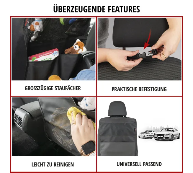 WALSER Rücksitzorganizer Jeremy für mehr Stauraum und Ordnung im Auto