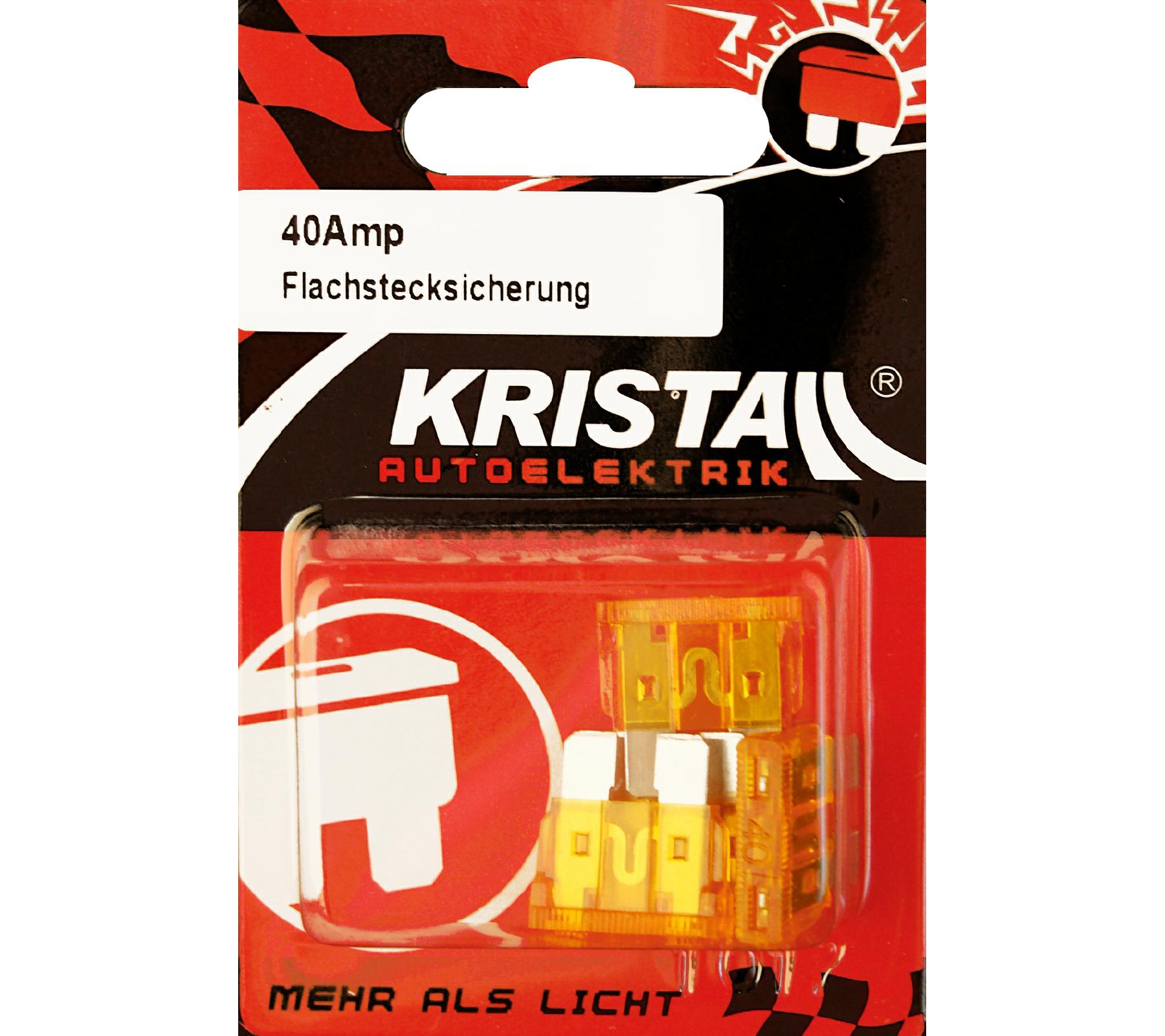 KRISTALL Flachstecksicherung  DIN 40 Amp