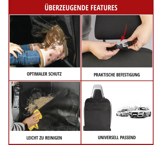 WALSER Rückenlehnenschutz XL als Schutz vor Schmutz und Abnutzung im Auto