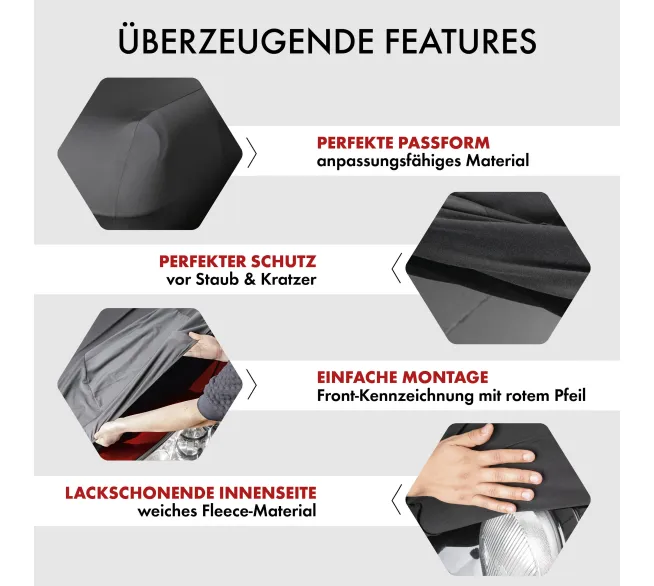 WALSER Indoor Stretch Basic Autoabdeckung als Staubschutz für Fahrzeuge in der Garage
