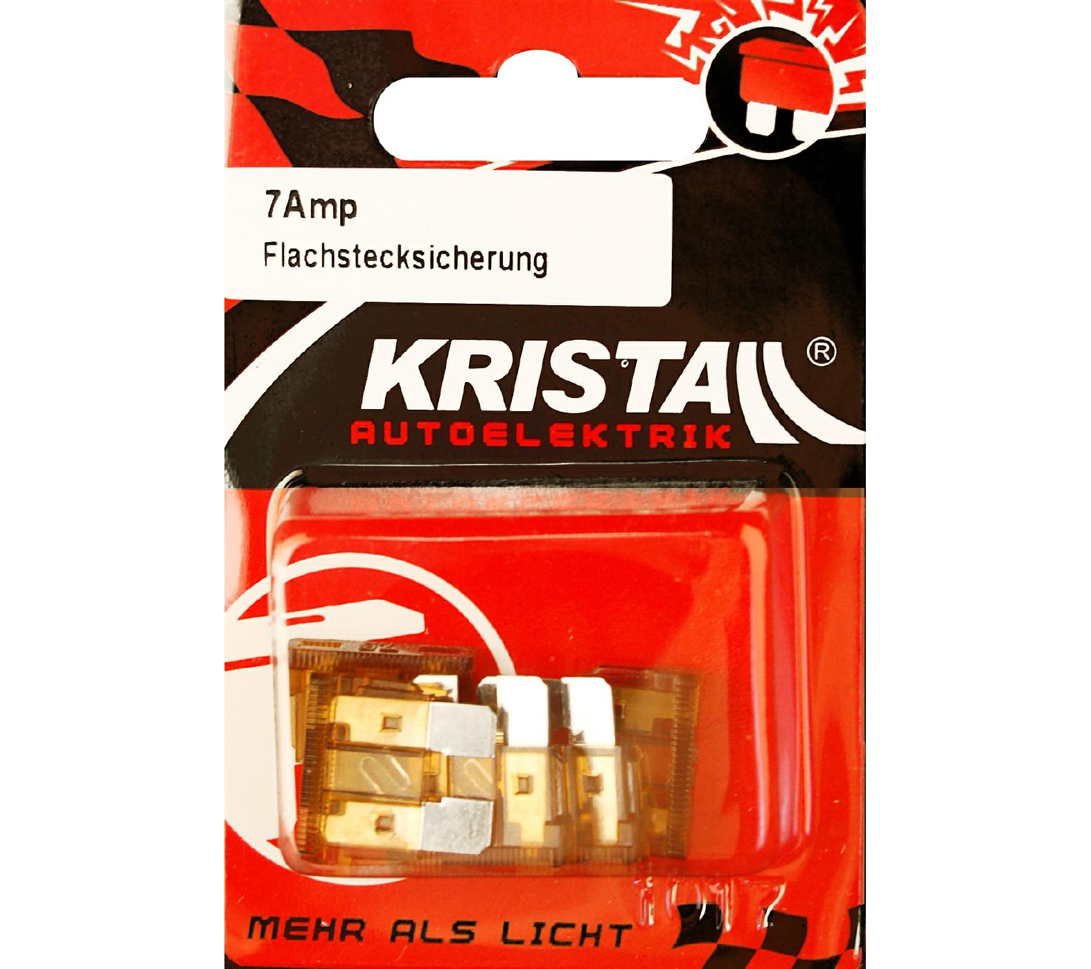 KRISTALL Flachstecksicherung  DIN 7 Amp
