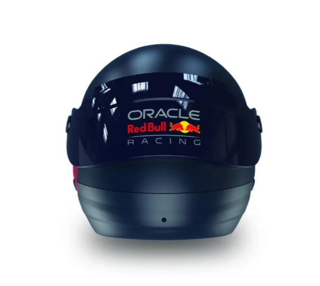cle Red Bull Racing Helmet TWS Ladecase in Rückansicht mit Teamlogo