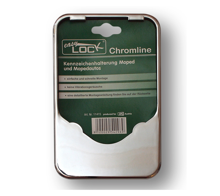 CPC EASY CLICK Kennzeichenhalter Moped Chromline