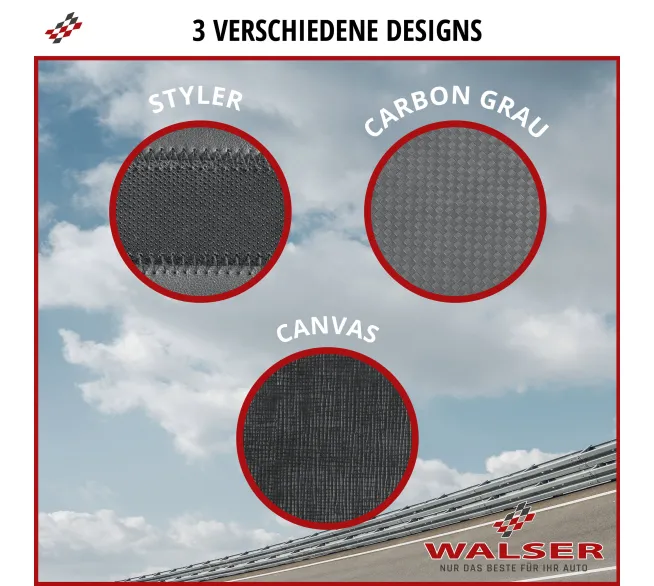 WALSER Lenkradhülle Soft Grip für besseren Halt und Komfort beim Fahren