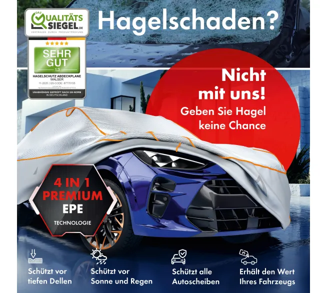 WALSER Hagelschutz Sun Protect als Fahrzeugabdeckung gegen Hagel und Sonne