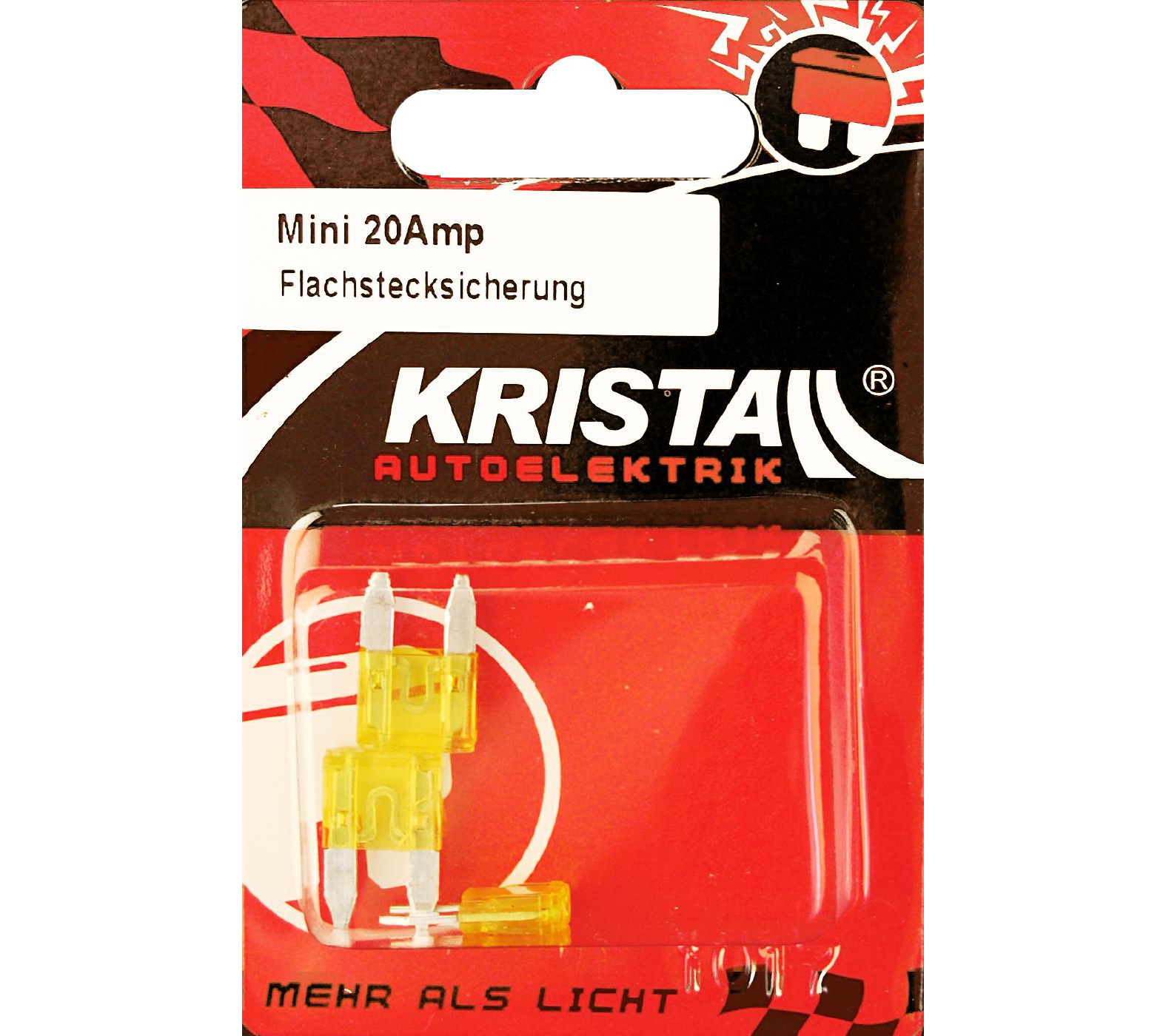 KRISTALL Flachstecksicherung MINI 20 Amp