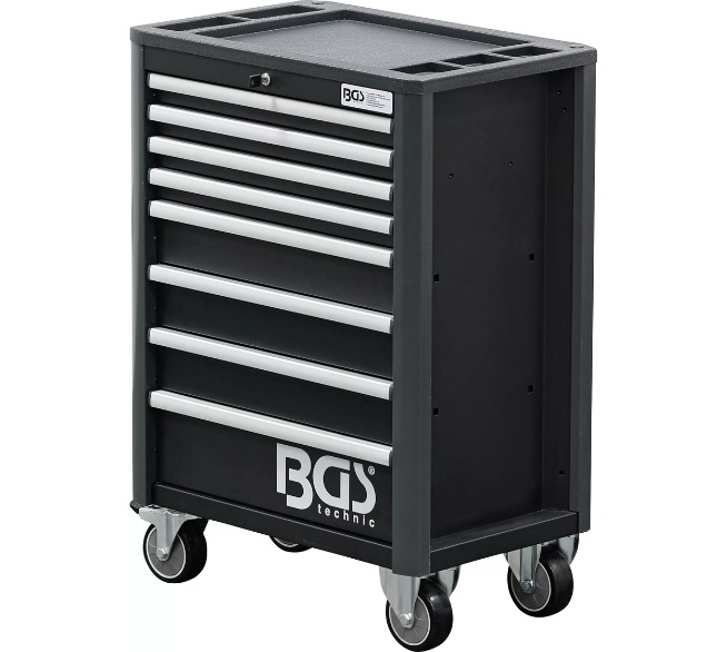 BGS TECHNIC Werkstattwagen Profi Standard 8 Schubladen mit 234 Werkzeugen